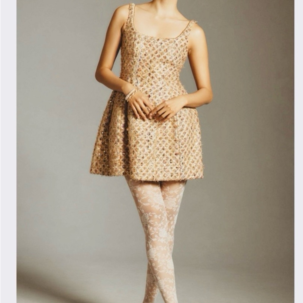 Maeve Shimmering Gold Dress